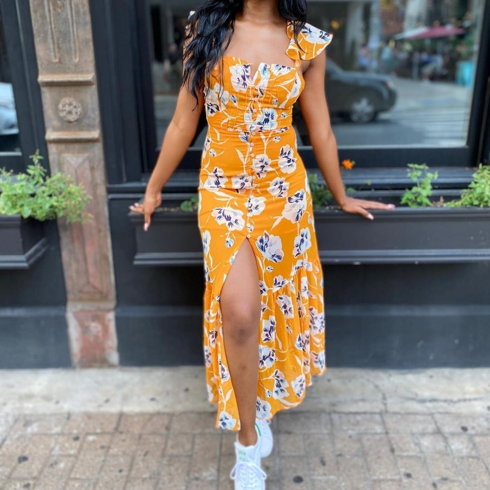 Yellow Floral Dress